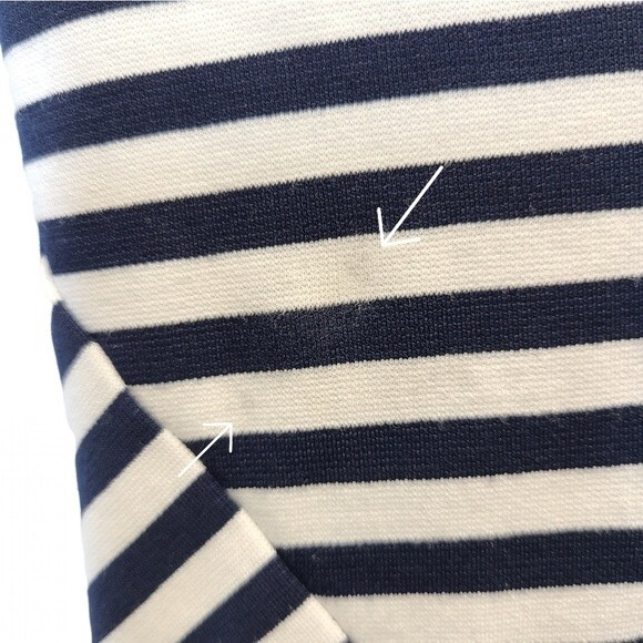 H&M Striped Peplum Bodycon Dress Sleeveless Blue White 4 - Picture 11 of 11